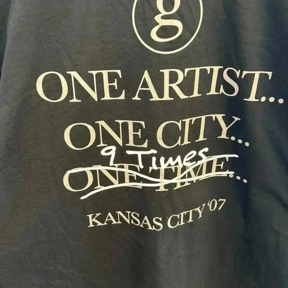 Garth Brooks Kansas City Tour Concert 9 Times 2007 Country Sz L Black T Shirt - Picture 4 of 4